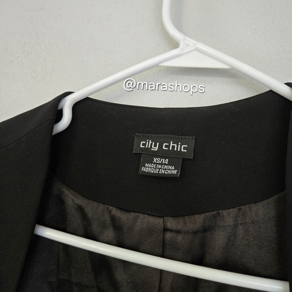 City Chic Kallie Blazer Black Dress - Picture 5 of 7